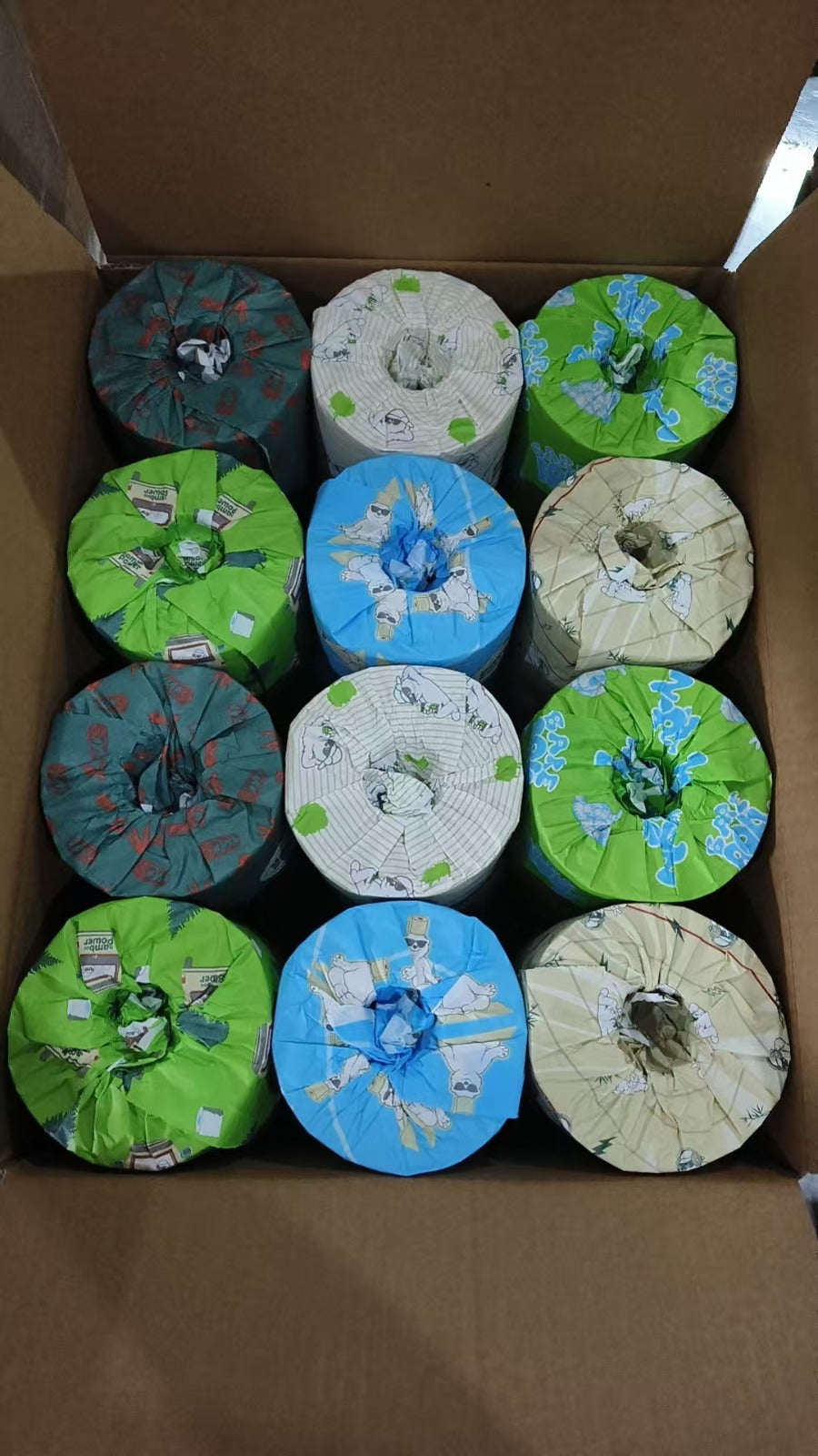 24 Pack Premium 100% Raw Bamboo Toilet Paper Double Length 370 Sheets